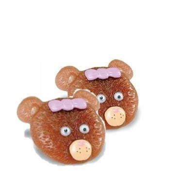 Bear Critter Clips for Binaural BTE Hearing Aids (two ears) (Item Code: 54324)