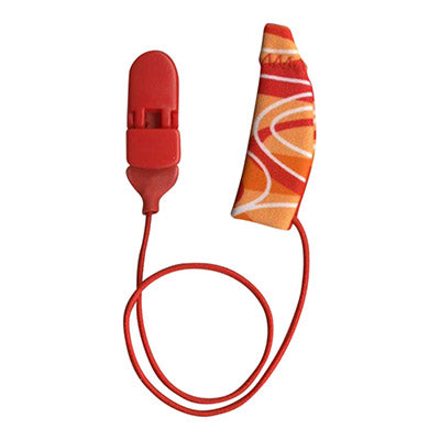 Red/Orange Ear Gear with Cord for Monaural BTE Hearing Aid (one ear only) (Item Code: 55707)