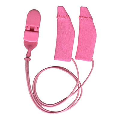 Lipstick Pink Ear Gear With Cord for Binaural BTE Hearing Aids (two ears) (Item Code: 55731)