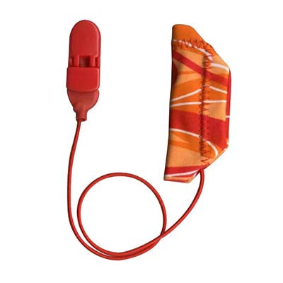 Red/Orange Ear Gear With Cord for Monaural Cochlear Implant (one ear only) (Item Code: 55907)