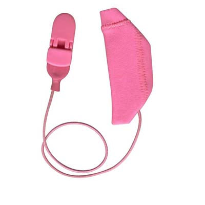 Lipstick Pink Ear Gear With Cord for Monaural Cochlear Implant (one ear only) (Item Code: 55911)