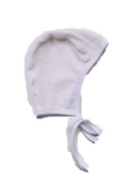 White Infant Pilot Cap for Hearing Aids (Item Code: PC-WHITE612)