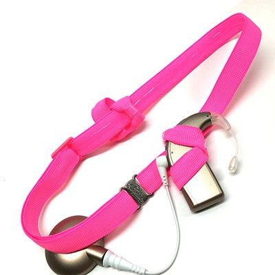 Neon Pink Ear Suspenders for Cochlear Implants (Item Code: CI0003C)